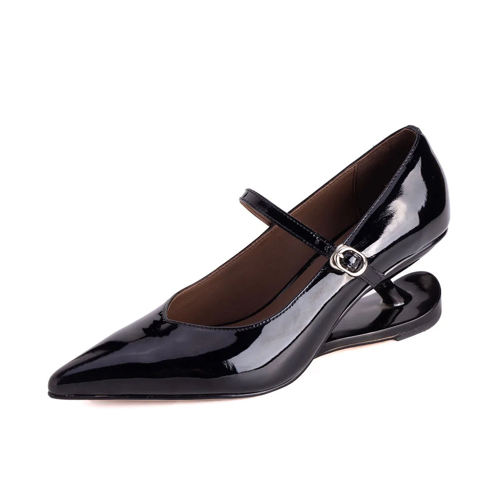 Arden Furtado Pointed Toe Alien Heel Pumps