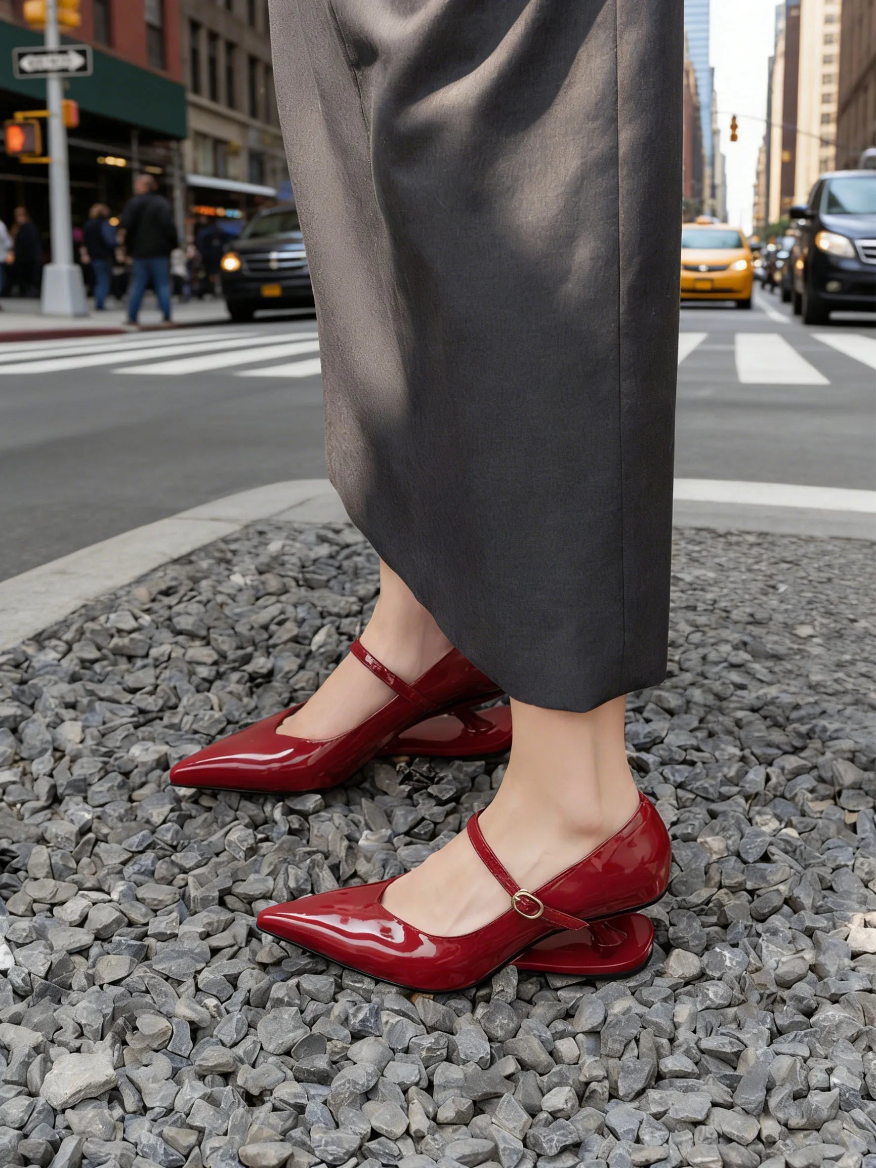 Arden Furtado Pointed Toe Alien Heel Pumps